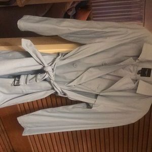 Baby blue rain jacket